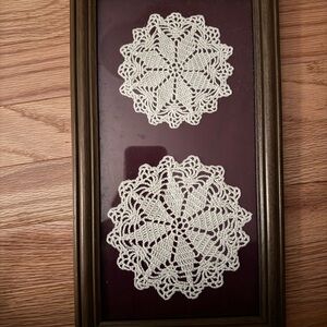 Handmade Crochet Doilies Set - Cream